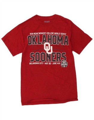 Champion Herren Oklahoma Sooners Grafik T-Shirt Oberteil Small rot Baumwolle CF02