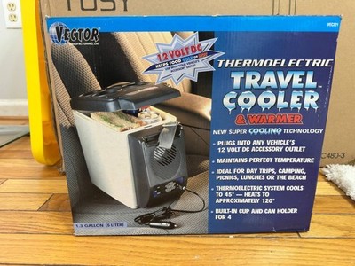 Vector VEC221 Thermo Electric Travel Console Cooler & Warmer 1.3 Gal 12 Volt