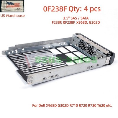 4pcs 3.5''HDD Tray Adapter For Dell  R510 R630 R710 R730XD F238F R720 T620 T430