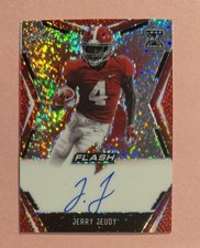2020 Leaf Flash Red Jerry Jeudy #4/5  Autographed Rookie RC Cleveland Browns