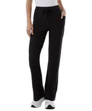 32 Degrees Cool Women's High-Rise Ribbed Active Flare Pants, Black, Size: Small