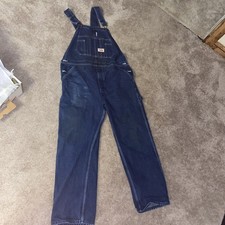 Liberty Denim Carpenter Bib Overalls 36x29 Cotton Work Cargo Pockets Farmer