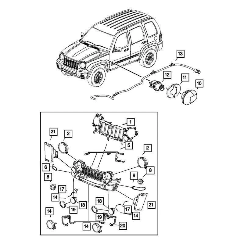 For Jeep Liberty 05-07 Mopar Driver Side Replacement Turn Signal/Corner Light Foto 3 de 4
