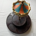 Vintage Musical Carousel Cigarette Lipstick Holder Rotating Vanity Music Box — photo 2