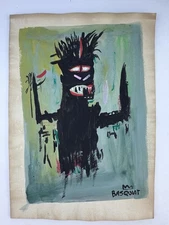 Jean-Michel Basquiat COA Art Painting Original Drawing Vintage