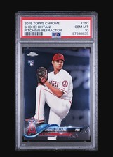 2018 TOPPS CHROME #150 SHOHEI OHTANI PSA-10 PITCHING-REFRACTOR