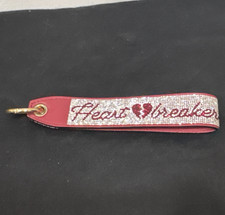 Victoria  s Secret- Red Rhinestone Heart Breaker Wristlet Key Chain