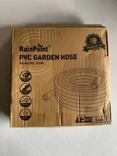 RAINPOINT Short Garden Hose 15ft x 5/8", Water Hose Heavy Duty, Flexible, Lightw