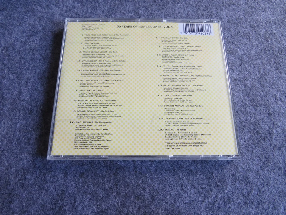 Various Artists - 30 Years of number 1's  Vol. 4 ( 1989 ) incl.The Animals,Kinks - Bild 2 von 3