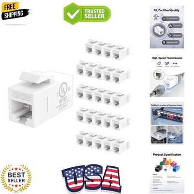 Listed 25-Pack RJ45 Keystone Coupler Female to Female Insert Coupler, UTP Key...