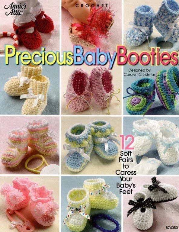 ANNIE S ATTIC CROCHET PRECIOUS BABY BOOTIES 12 PRETTY DESIGNS eBay