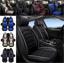 For Toyota Car Seat Cover Full Set Leather 5-Seats Front&Rear Protector Cushion