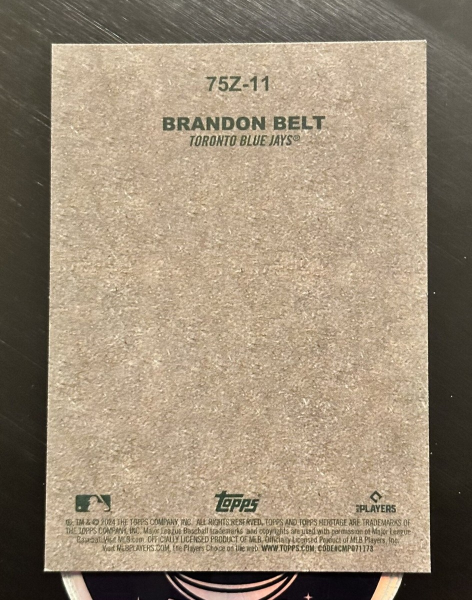 2024 Topps Heritage Brandon Belt Baby Giraffe Zoo's Who Stick-Ons