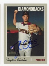 SIGNED BASEBALL CARD AUTO TOPPS 2019 HERITAGE TAYLOR CLARKE #531 ARIZONA DBACKS
