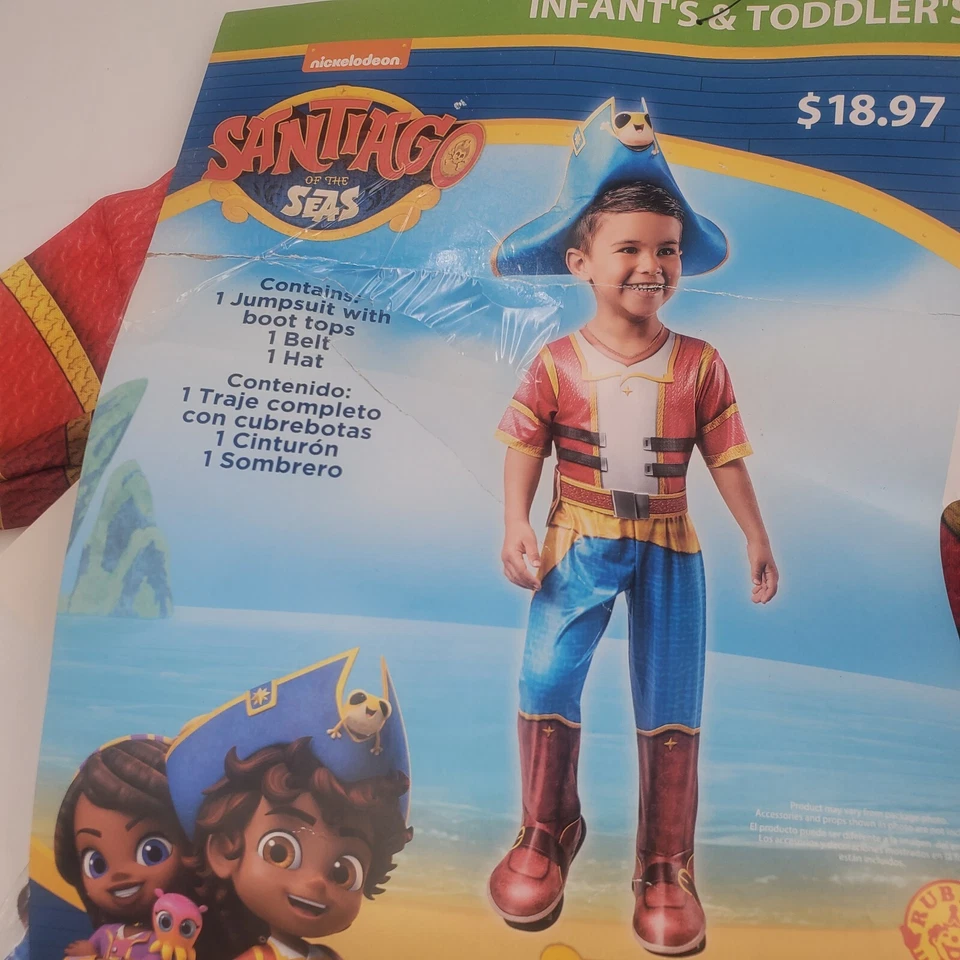 NUEVO - Disfraz de Halloween pirata Santiago de los Mares para niños pequeños - 2T #1000148 Foto 3 de 4