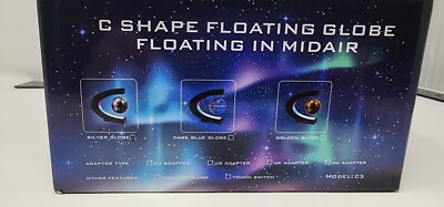 Floating Globe with LED lights C Shape Magnetic Levitation Floating Globe