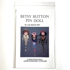 Judy Skeel pattern Betsy Button Pin Doll 6" decorations