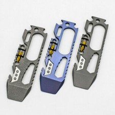 Titanium Alloy Universal Portable Multi-Tools Opener Pry Bar Car Keychain Knife