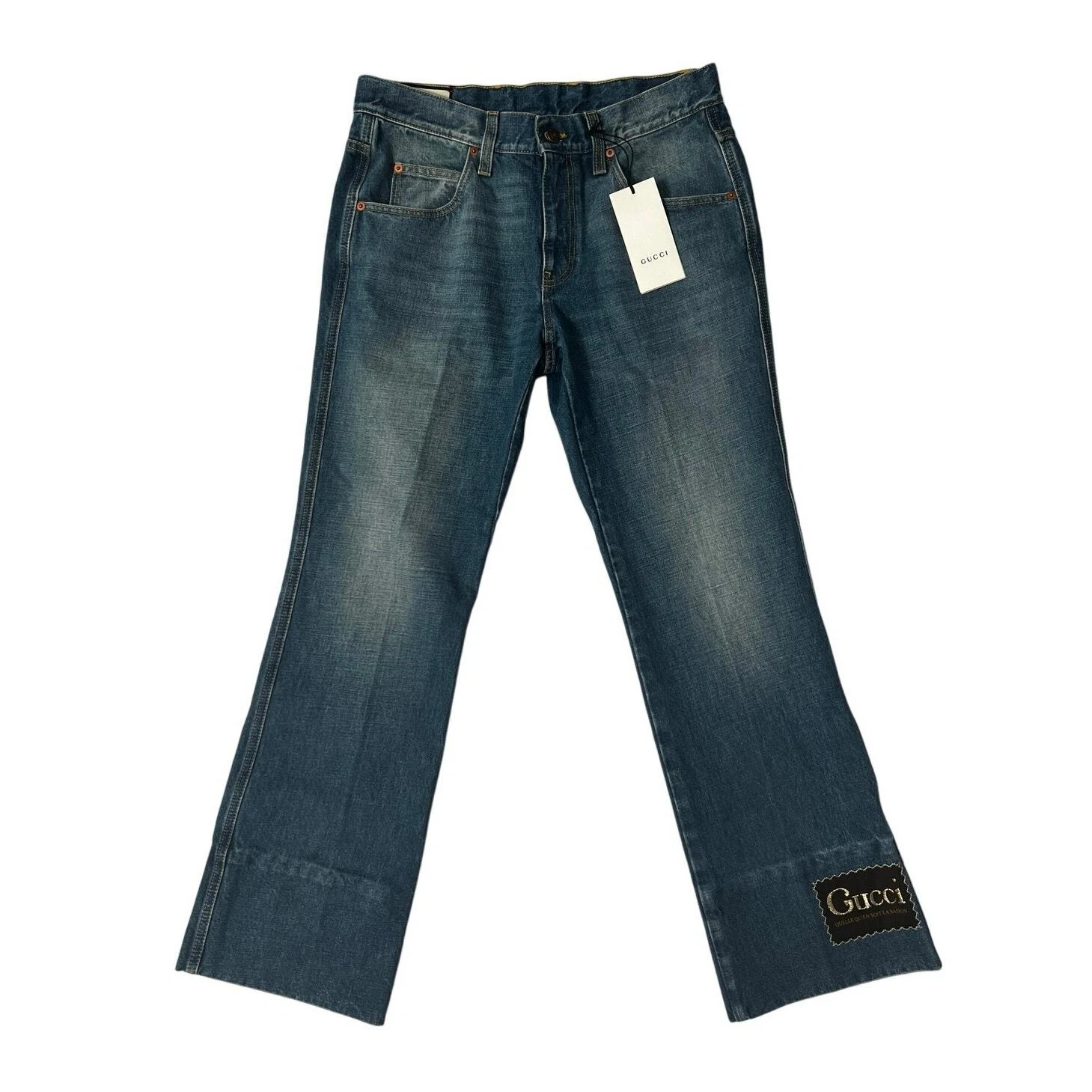 GUCCI Quelle Qu'en Soit La Saison Patch Flair Jeans Femme 34