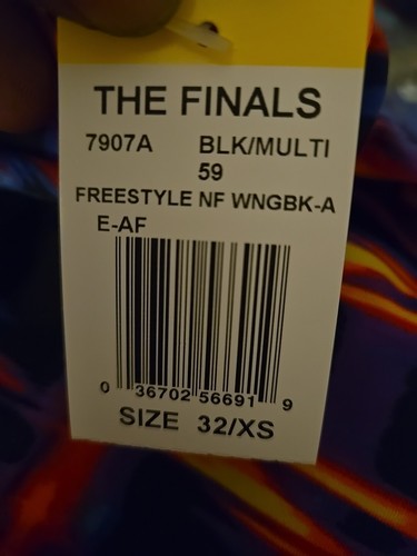 Traje de baño estilo libre TYR The Finals para mujer 1 pieza ala espalda arco iris - talla 32 - nuevo - Imagen 3 de 3