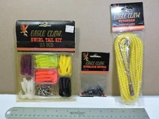Vintage In Package EAGLE CLAW...Fishing Swirl Tail Kit, Deluxe Stringer, Swivels