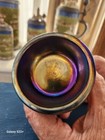 Greentown Westmoreland Blue Carnival Glass Stein Troubadour Decor E001 — photo 5