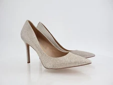 Sam Edelman Danna Pump Women Size 10.5 Silver Metallic High Heel Stiletto Bridal