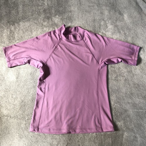 Patagonia Running Shirt Pink Crew Neck Outdoor Short Sleeve USA Girls Large