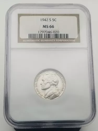 1942-S Jefferson Nickel NGC MS 66 #3078