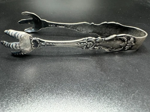 Burgundy by Reed and Barton Sterling Silver Sugar Tongs 4 1/4"
