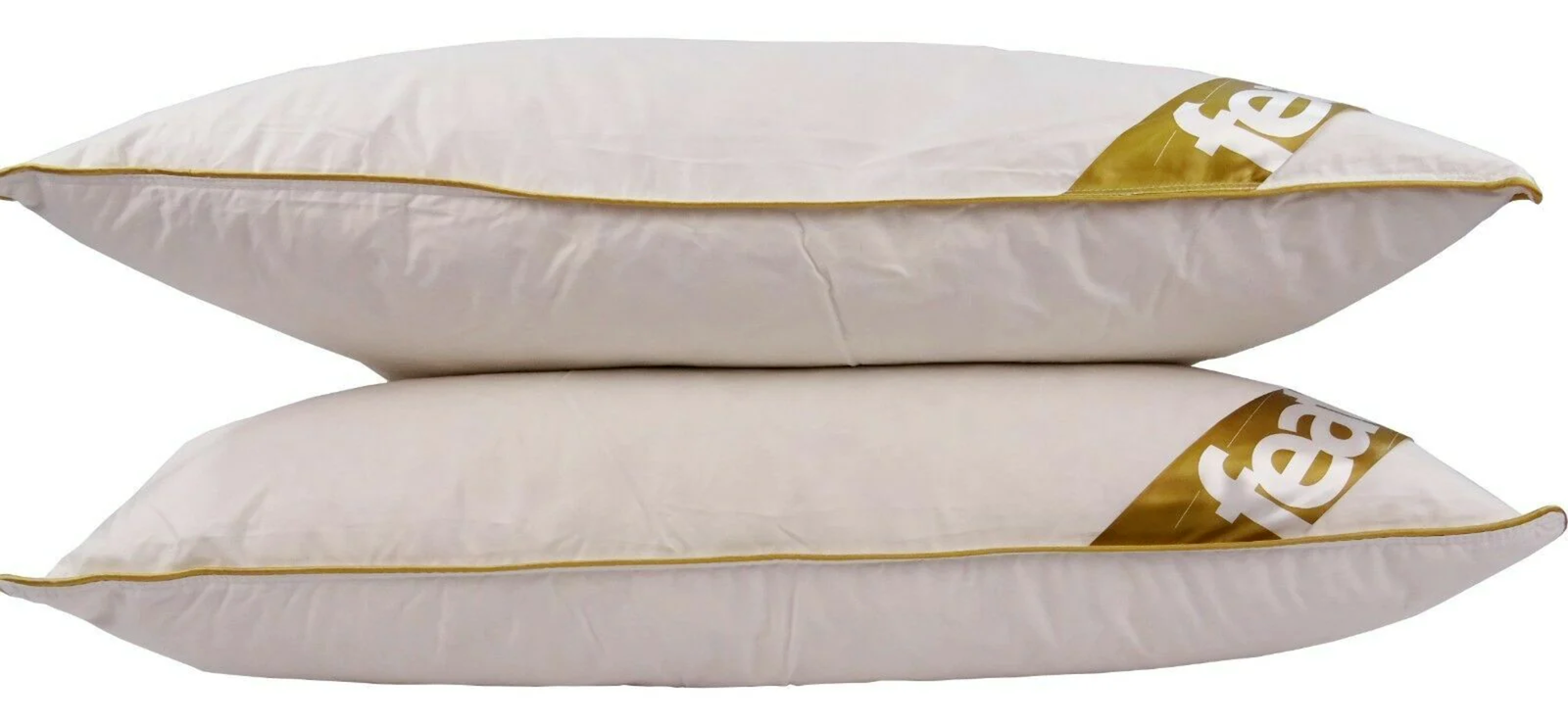 NEW Hotel Quality Pair Of Luxury Goose Feather & Down Pillow Pair Firm
