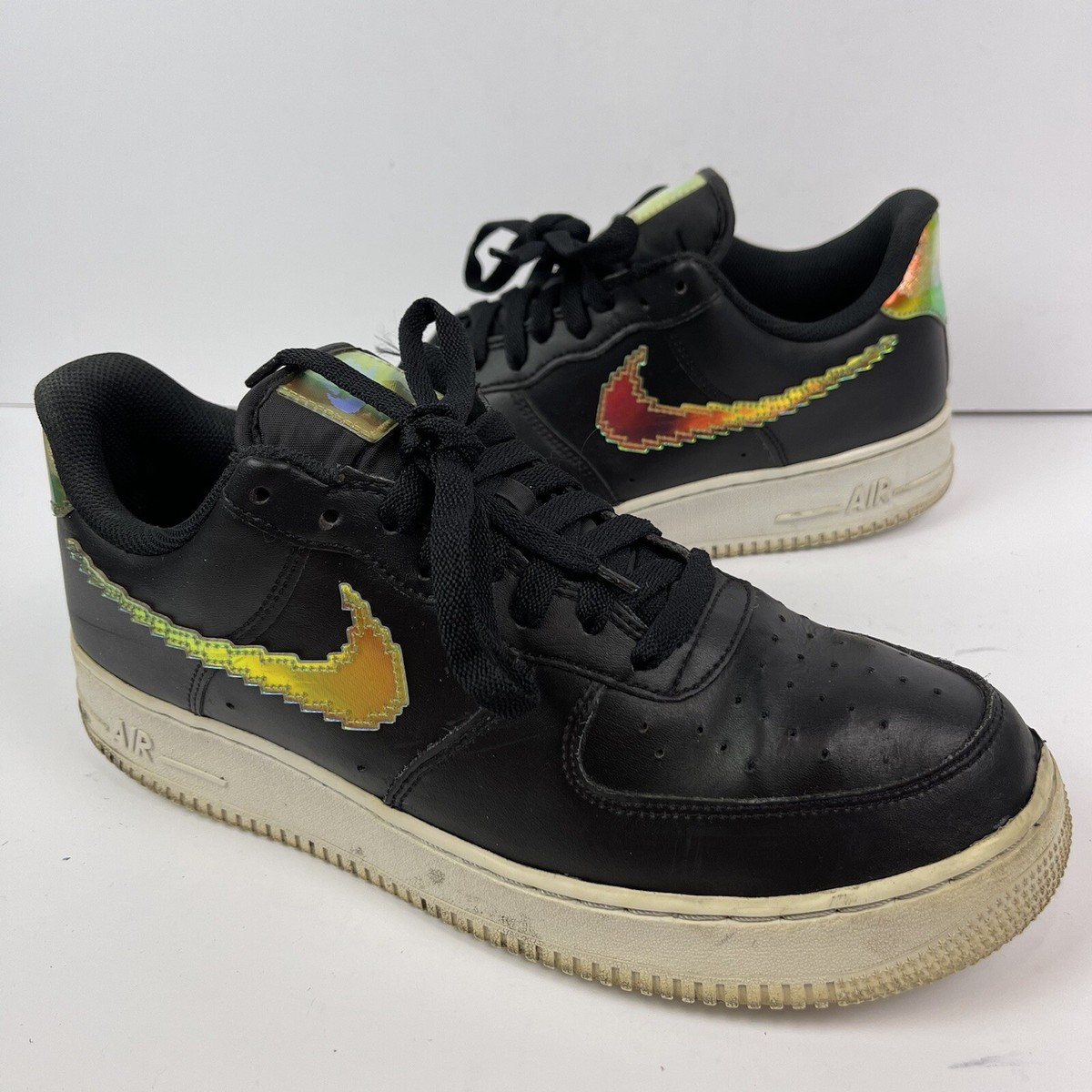 Nike Air Force ‘07 Low Black Iridescent Pixel CV1699-002 Men's Size