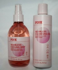 NEW Victoria's Secret PINK Seamless Cooling Mist  Cleansing Oil Wash SET LOT