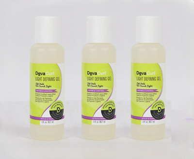 Lot of 3 DevaCurl Light Defining Gel - 3 fl oz / 88 mL