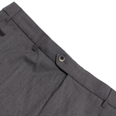 Meyer NWT Dress Pants Size 54 (38 US) in Solid Gray Polyester & Wool Blend Bonn