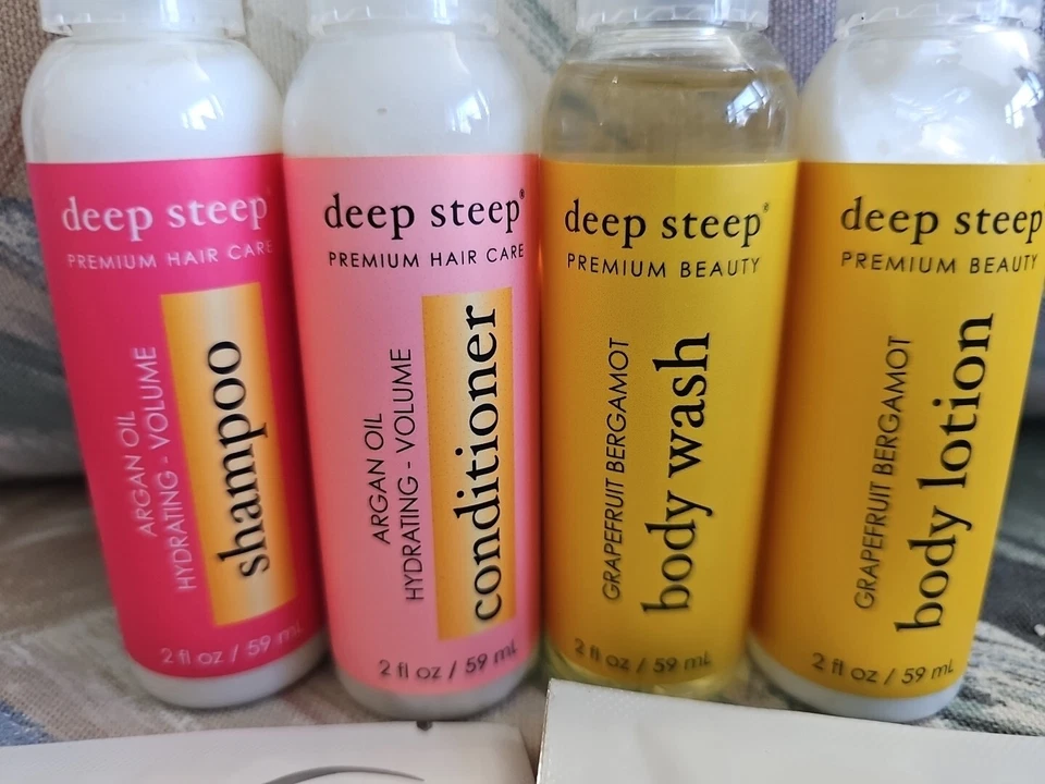 Deep Steep Travel Sizes Shampoo,conditioner, Body Wash, Lotion, Etc Lot Of 7 - Image 4 of 4