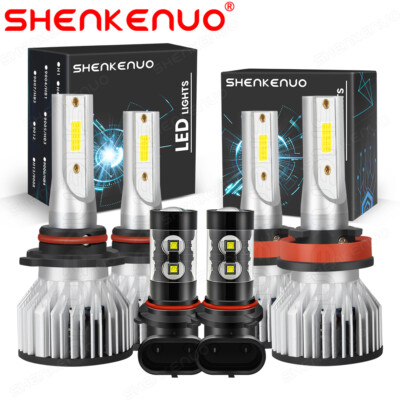 For Toyota Tundra 2007-2013 6x 6K LED Headlight Hi/Lo + Fog Light Bulbs Combo