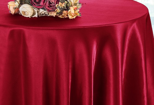 Wedding Linens Inc. 132" Heavy Duty Satin Round Tablecloths - Picture 4 of 43