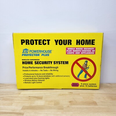 X-10 Power House Protector Plus 9pc Home Security System HS9000