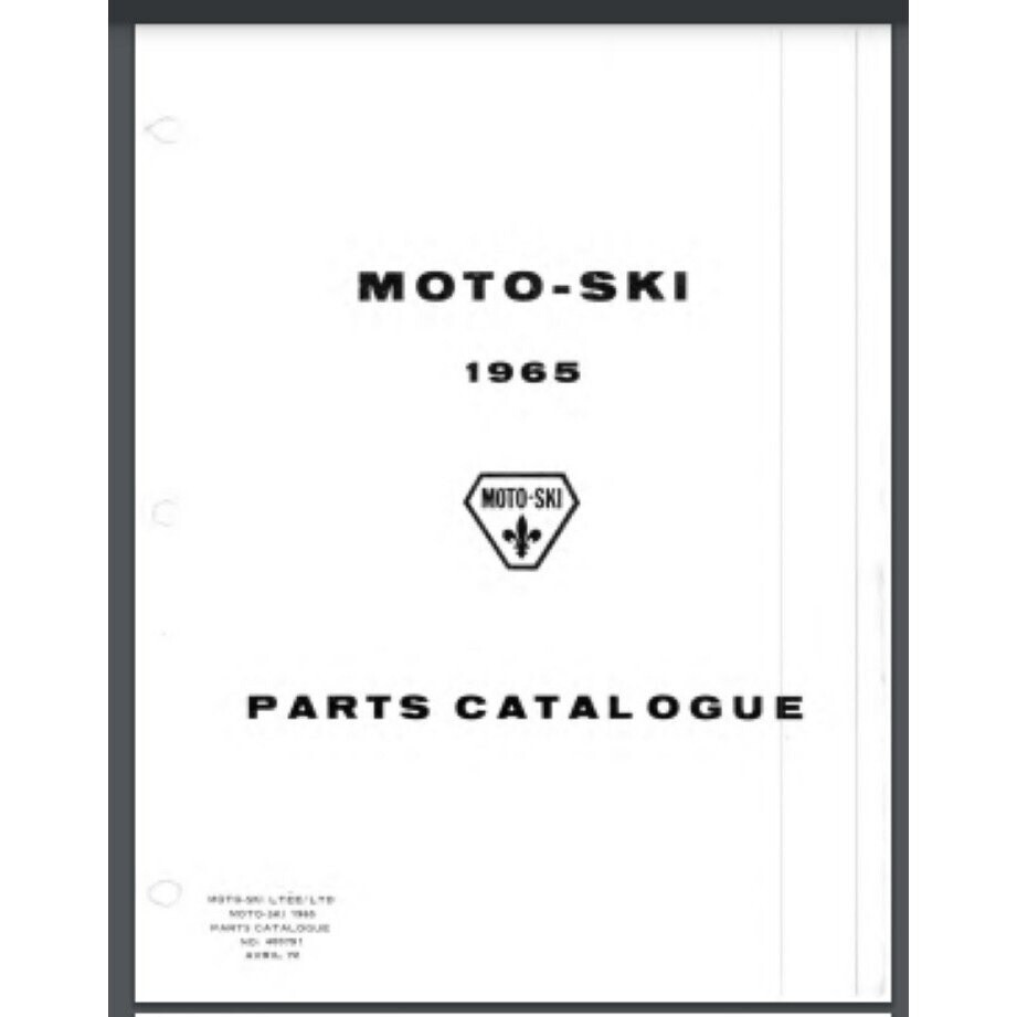 1965 MotoSki SNOWMOBILE Parts Manual Catalog book 13 pages eBay