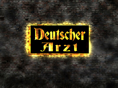 German Doctor Sign No Tin Sign Metal Sign Enamel Sign Doctor's Office Doctor