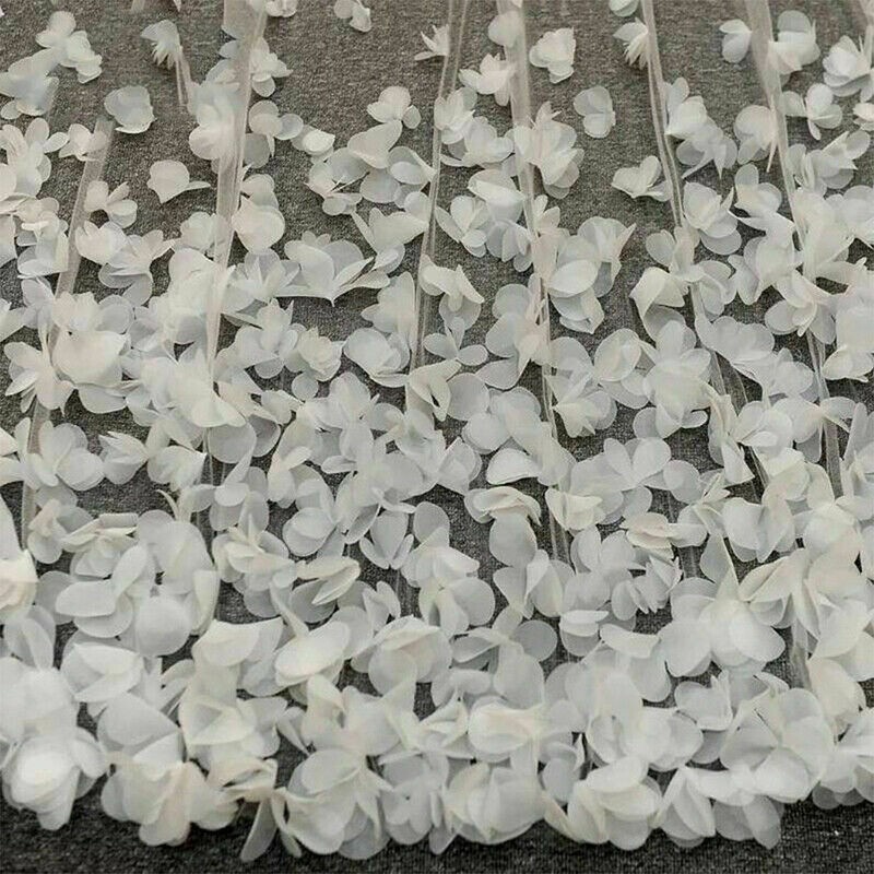 Elegant Wedding Veils Cape 3D Floral Appliques Shoulder Veils Long