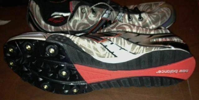 NEW BALANCE 506 MD MD506BR Grey Black Red Track Field Spikes Shoes NEW Mens 12 - Image 4 of 4