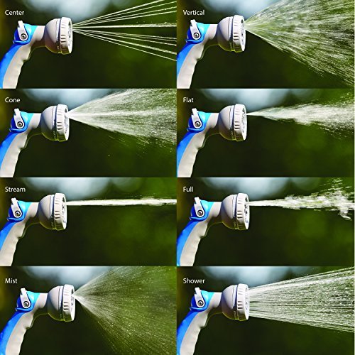 viking garden hose thumb control spray nozzle - heavy duty 8 p