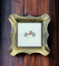 Vintage Table Decor Ash Tray? "Oldsmobile Runabout 1903" Tile Metal Heavy Square