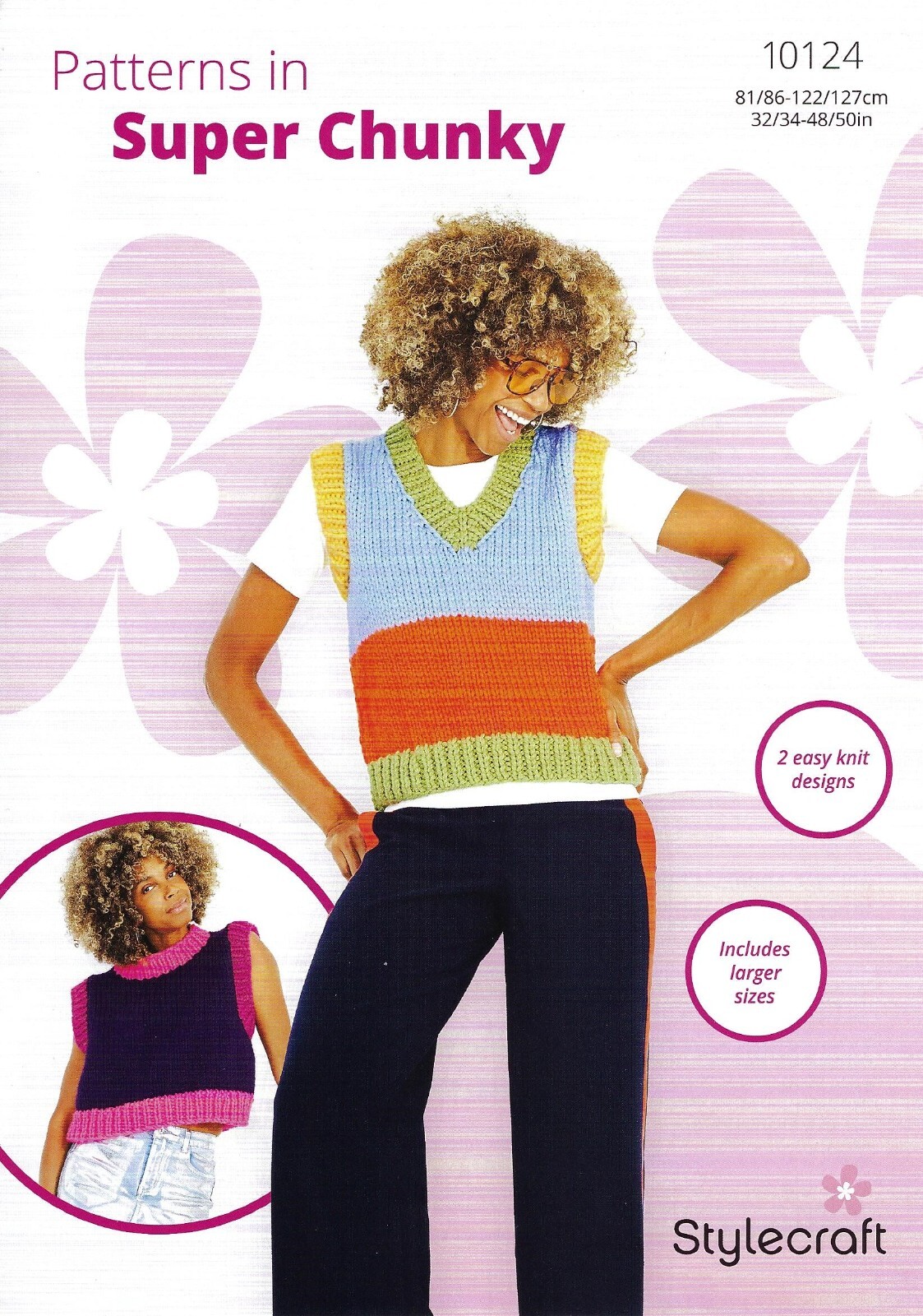 Stylecraft Super Chunky Knitting Pattern - 10124 Ladies Tank Tops (2 Designs)