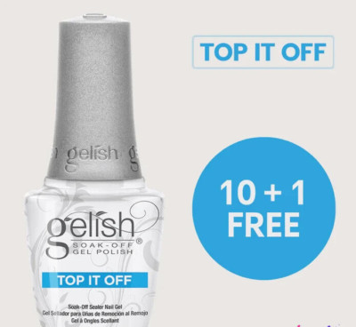 Harmony Gelish LED/UV Top It Off  Soak Off Gel Bundle Deal Buy 10 Free 1 (11pcs)