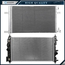 Aluminum Radiator & AC Condenser Cooling Kit For 2011-2015 Chevrolet Cruze