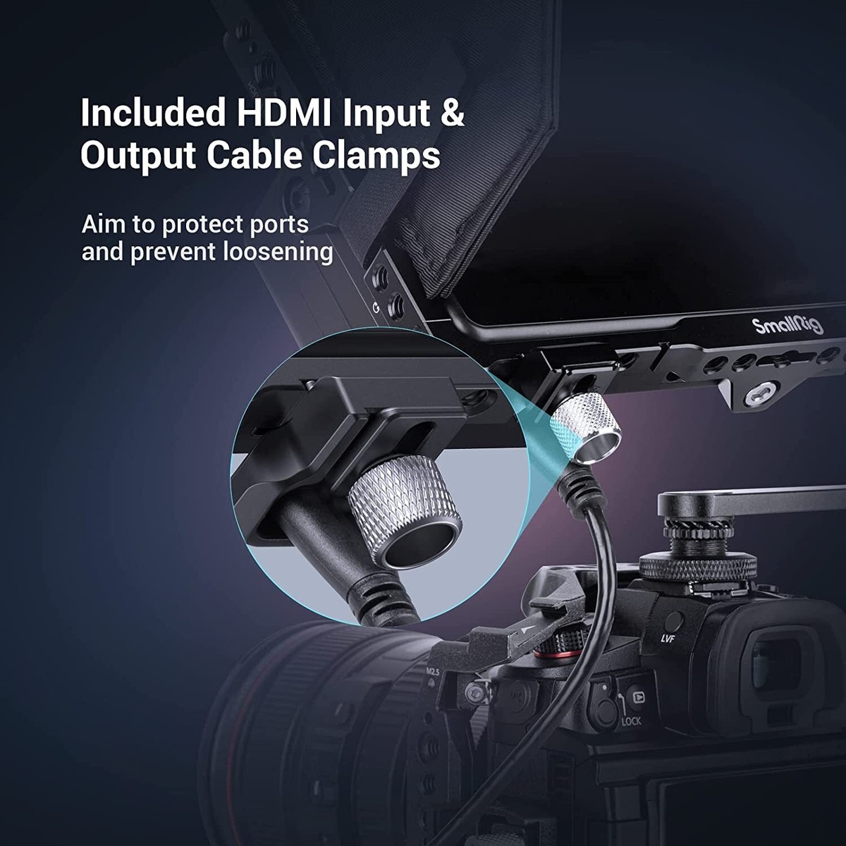 SmallRig Monitor Cage Kit w/HDMI Cable Clamps for FEELWORLD LUT7/S/PRO -3837