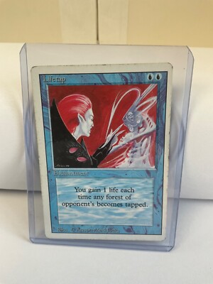 MTG Magic the Gathering Card *Lifetap* Blue Enchantment 1993 Revised 3rd  Edition
